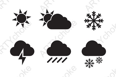 Weather Icons Svg File Ready For Cricut Graphic By Artychokedesign