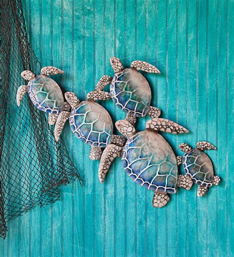 Turtle Wall Decor Sea Turtle Wall Art Sea Wall Art Coastal Wall Art