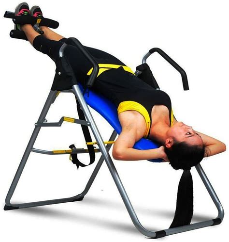 Pro Gravity Inversion Table Foldable Back Neck Pain Exercise Therapy