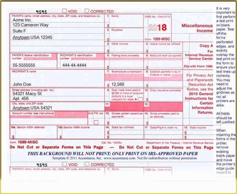 Free 1099 Misc Template Word Of 1099 And W 2 Tax Form Templates