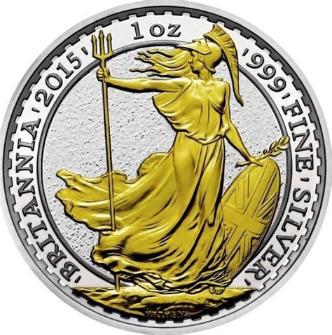 Great Britain 1 Oz Silver 2 Pounds Britannia Sunburst Finish 2016