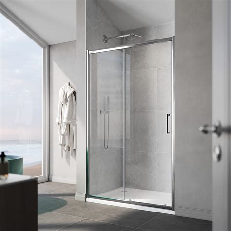 buy elegant 1200mm modern sliding shower enclosure cubicle 8mm safety easy clean glass