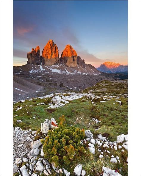 Print Of Three Peaks Of Lavaredo Dolomites Italy The Early Morning