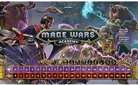 Arcane Wonders Mage Wars Academy 14 X 24 Beastmaster Vs Wizard Playmat