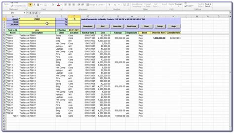 Fixed Asset Monthly Depreciation Schedule Excel Template Images And