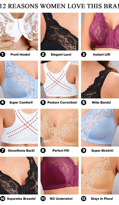 Front Hooks Stretch Lace Super Lift And Posture Correction ALL IN