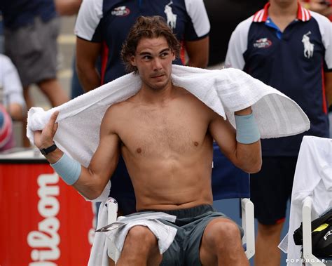 Rafael Nadal Showed Off His Shirtless Body After His Set Celebrities