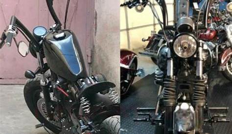 14" Inch Handlebar Rise Ape Hangers For Harley Sportster XL 883 1200