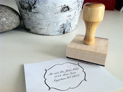 2 X 2 Custom Rubber Stamp With Wooden Handle With By Sdstationery