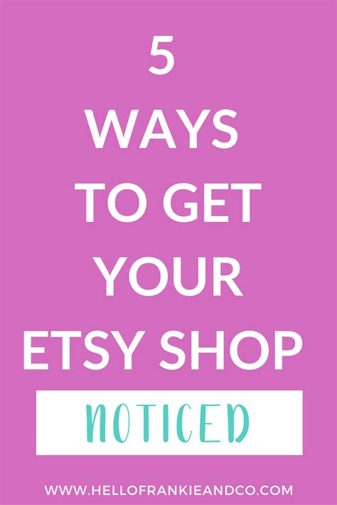 5 Ways To Market Your Etsy Shop Etsy Shop Starting An Etsy Business