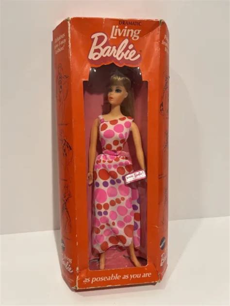 Vintage Barbie 1970 Dramatic Living Barbie 1116 Mib Nrfb 35000