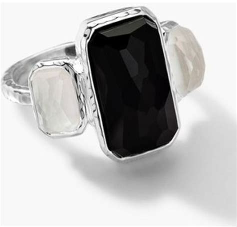 Ippolita Sterling Silver Stone Onyx Mop Wonderland Ring New