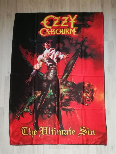 Ozzy Osbourne The Ultimate Sin Flag Heavy Metal Cloth Poster Banner