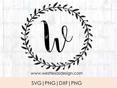 Monogram Wreath Letter W Farmhouse Styleletter Wreath Etsy In 2021