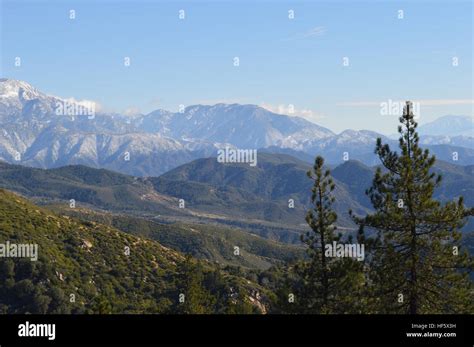 Snow Covered San Bernardino Mountain Stock Photo Alamy