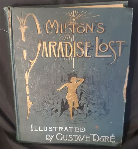 Miltons Paradise Lost Illustrated By Gustave Dore 1885 Antique Book