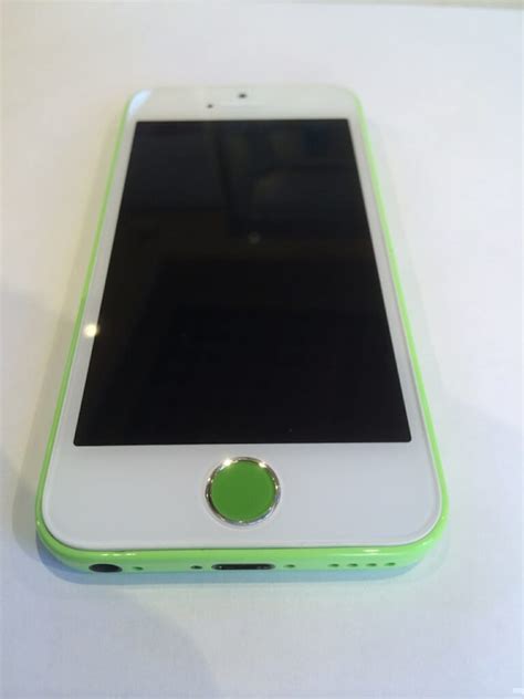Your iphone rings, but you can't answer the call. Customized iPhone 5c w/ white screen and a 5s home button ...