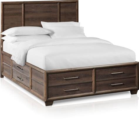 Dakota Queen Panel Storage Bed American Signature Furniture