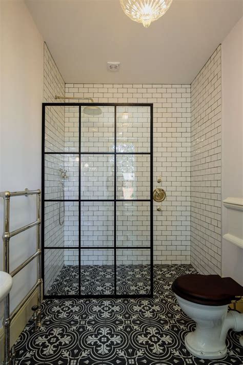 Crittall Style Shower Screen Made By Creative Glass Studio Bathroom