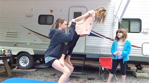 sister vs sister yoga challenge camping edition youtube