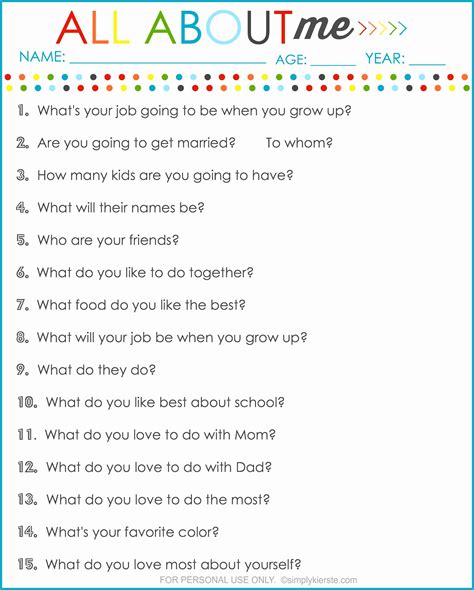 Questions To Ask Kindergarten Students