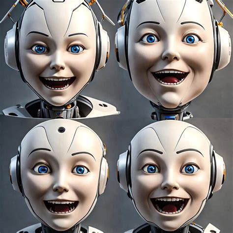Premium Ai Image A Humanoid Robot Displaying Emotions Through Facial