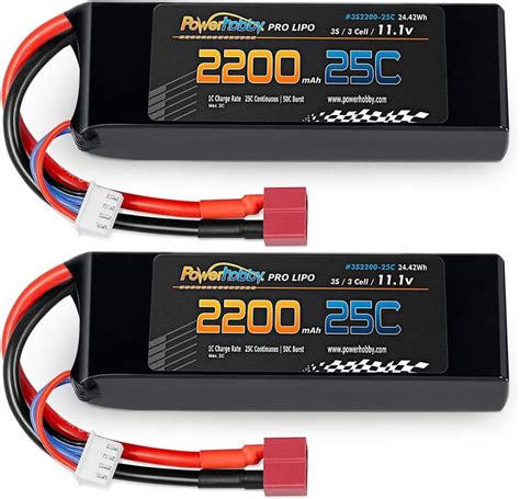 Powerhobby 3s 111v 2200mah 25c Lipo Battery Pack W Deans