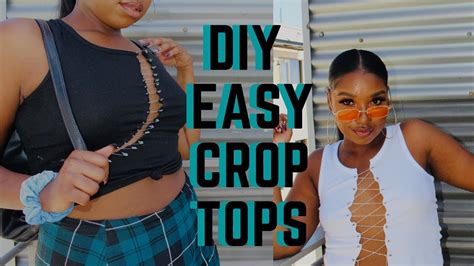 Safety Pin Shirt Easy Diy Easy Diy Crop Top Tank Youtube