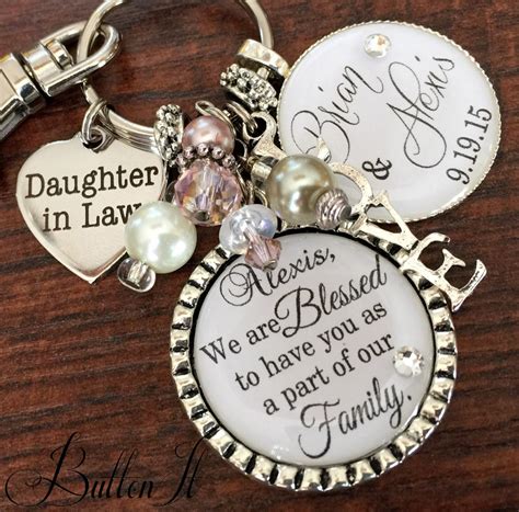 Daughter In Law T Bridal Bouquet Charm Personalized