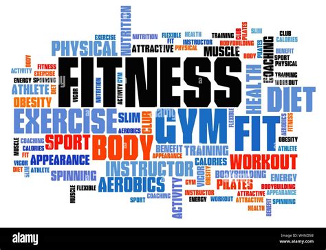 Fitness Concepts Word Cloud Illustration Word Collage Concept Stock