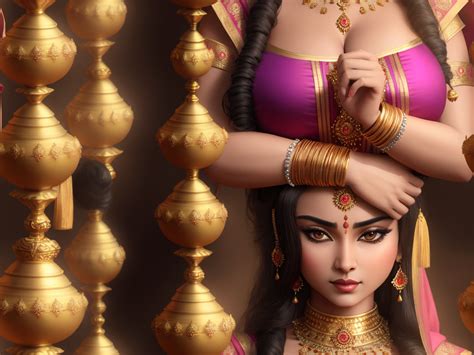 Generador De Arte AI A Partir De Texto One Milf Hindu Queen Nude With Big Boobs And Img
