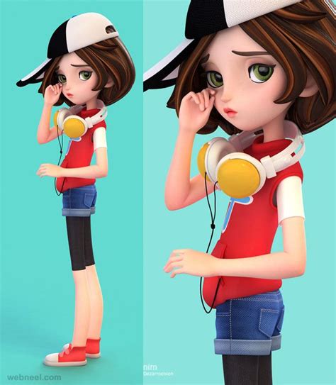 30 Beautiful 3d Girls Character Designs And Models Character Design