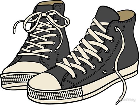 Grey Converse Sticker Shoes Clipart Sneakers