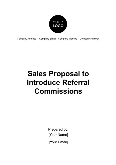 Sales Proposal to Introduce Referral Commissions Template - Edit Online