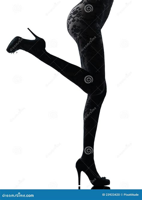 Woman Legs Silhouette Stock Photo Image Of Isolated 23923420