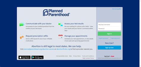 Planned Parent Hood Log In