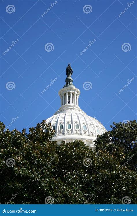 Top Of Dome Of Us Capitol Building Stock Image Image Of Famous