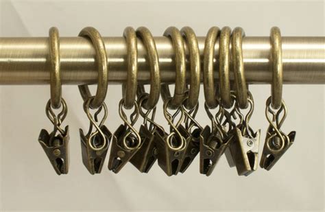 Fortunately, this set of ten rings is here to help! Set of 40 1-inch Metal Curtain Rings with Clips and ...