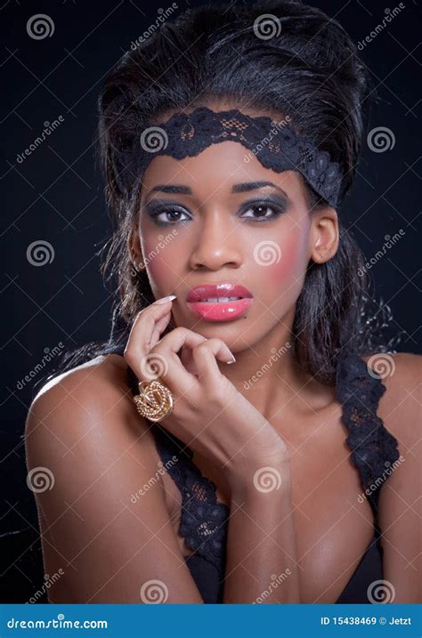 Belle Fille Américaine Noire Images Libres De Droits Image 15438469