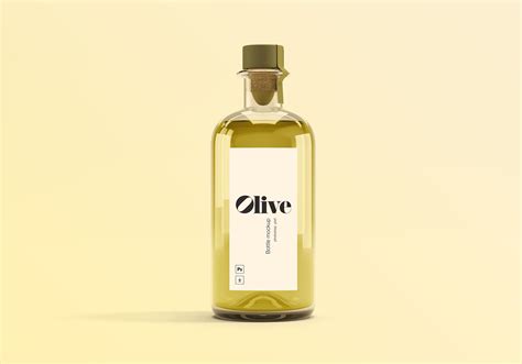 olive oil bottle mockup