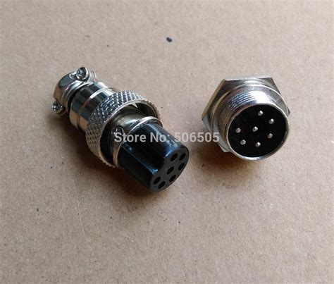 16mm Gx16 7 Pins Aviation Plug Aviation Socket Cable Joint 2setlot In