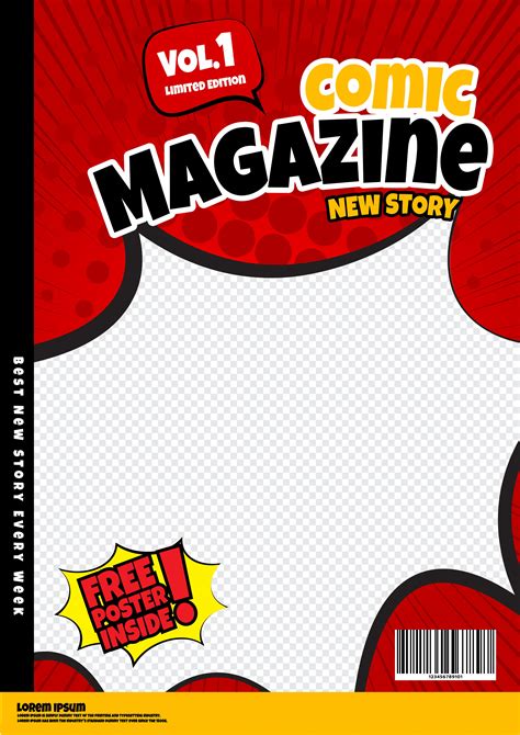 Comic Book Page Template Design Magazine Cover 509265