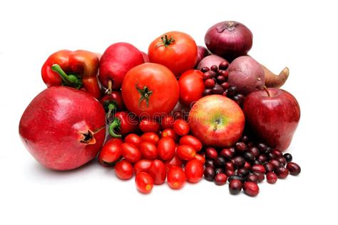 Red Fruit And Vegetables Stock Image Image Of Apple 11983077