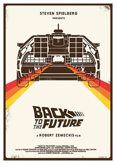 Minimalist Retro Design Of Back To The Future Movie Posters Vintage