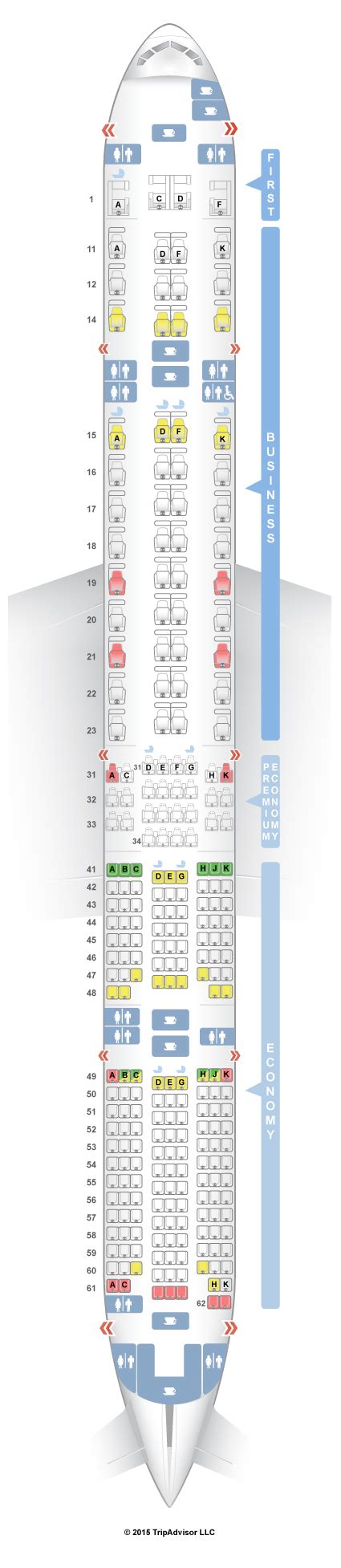Seatguru Seat Map Singapore Airlines Boeing 777 300er 77w Four Class