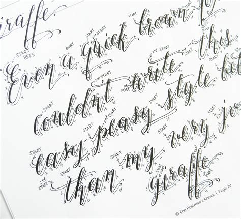 The letters are not italicized because i think it's easier to get the hang of the strokes that way. Beth Style Free Calligraphy Worksheet | The Postman's Knock