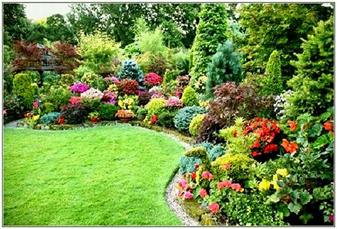 Many shade gardens feature relatively low perennials, such as hosta, bleeding heart, and astilbe, underneath a canopy of tall trees. Shade Landscape Patio Small Flower Garden Design Designs ...