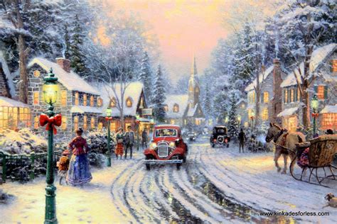 Pin By Renate Davis On Christmas~~ Thomas Kinkade Thomas Kinkade