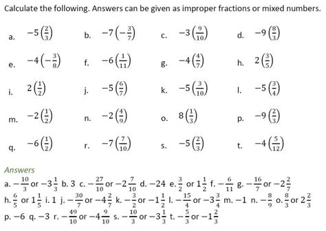 Integers And Fractions Mathsquad