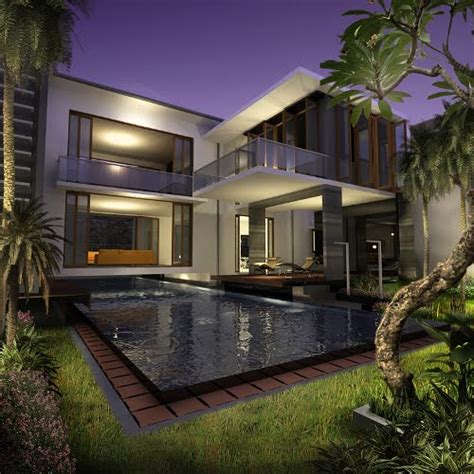 Selain rumah minimalis, tentu saja rumah dengan konsep 2 lantai yang mewah juga kerap menghadirkan kolam renang didalamnya. PERANCANGAN RUMAH MEWAH MODERN TROPIS